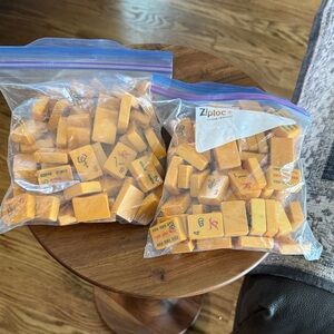 Yellow Mahjong Tiles Set